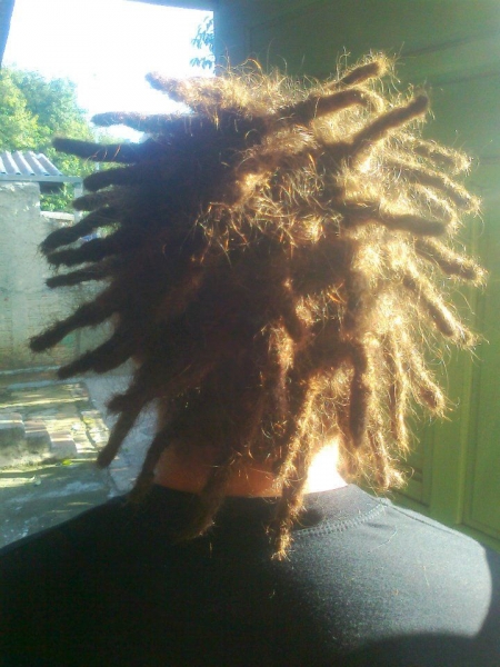 Pequenos dreads em todo cabelo